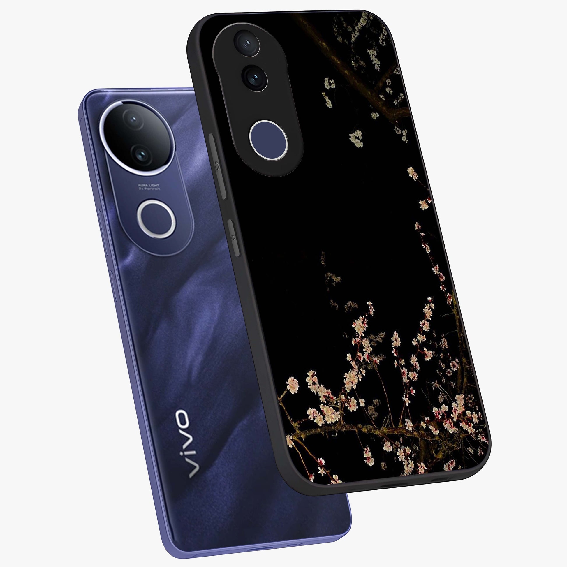 Petal Moon Light With Custom Name Glass Case displayed in angled mockup highlighting delicate petal design with custom name feature.