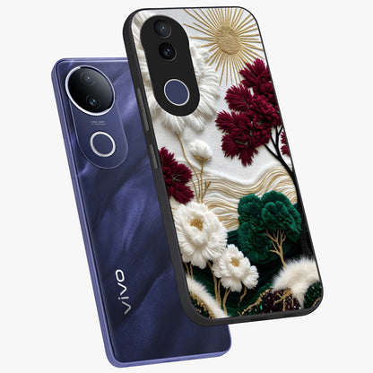 Radiant Bloom Elegance Glass Case displayed in angled mockup highlighting graceful floral design with radiant aesthetic style.