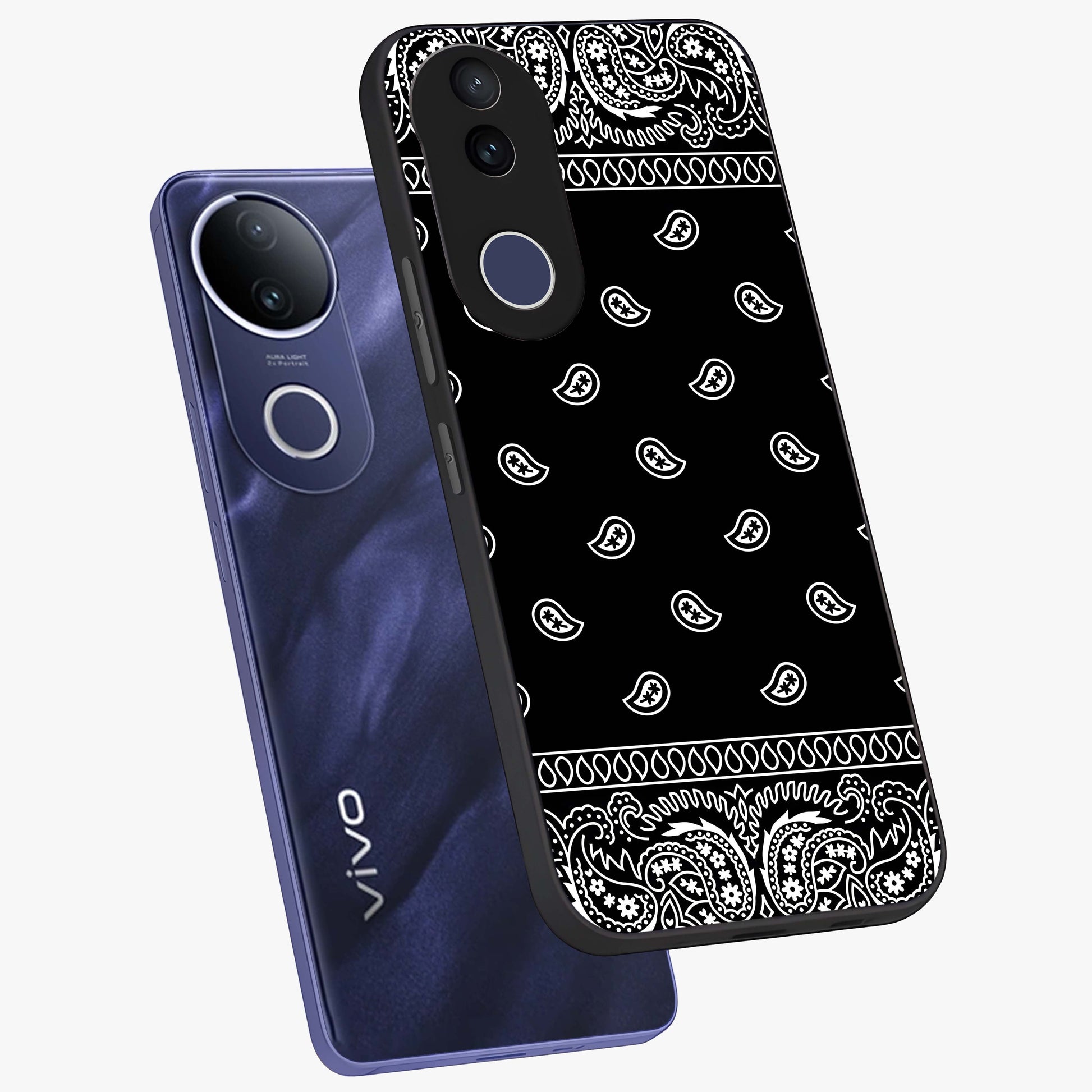 Retro Rebel Threads Glass Case displayed in angled mockup highlighting retro inspired graphic design with rebellious aesthetic.