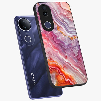 Rose Quartz Marble Glass Case displayed in angled mockup highlighting elegant marble pattern with soft aesthetic style.