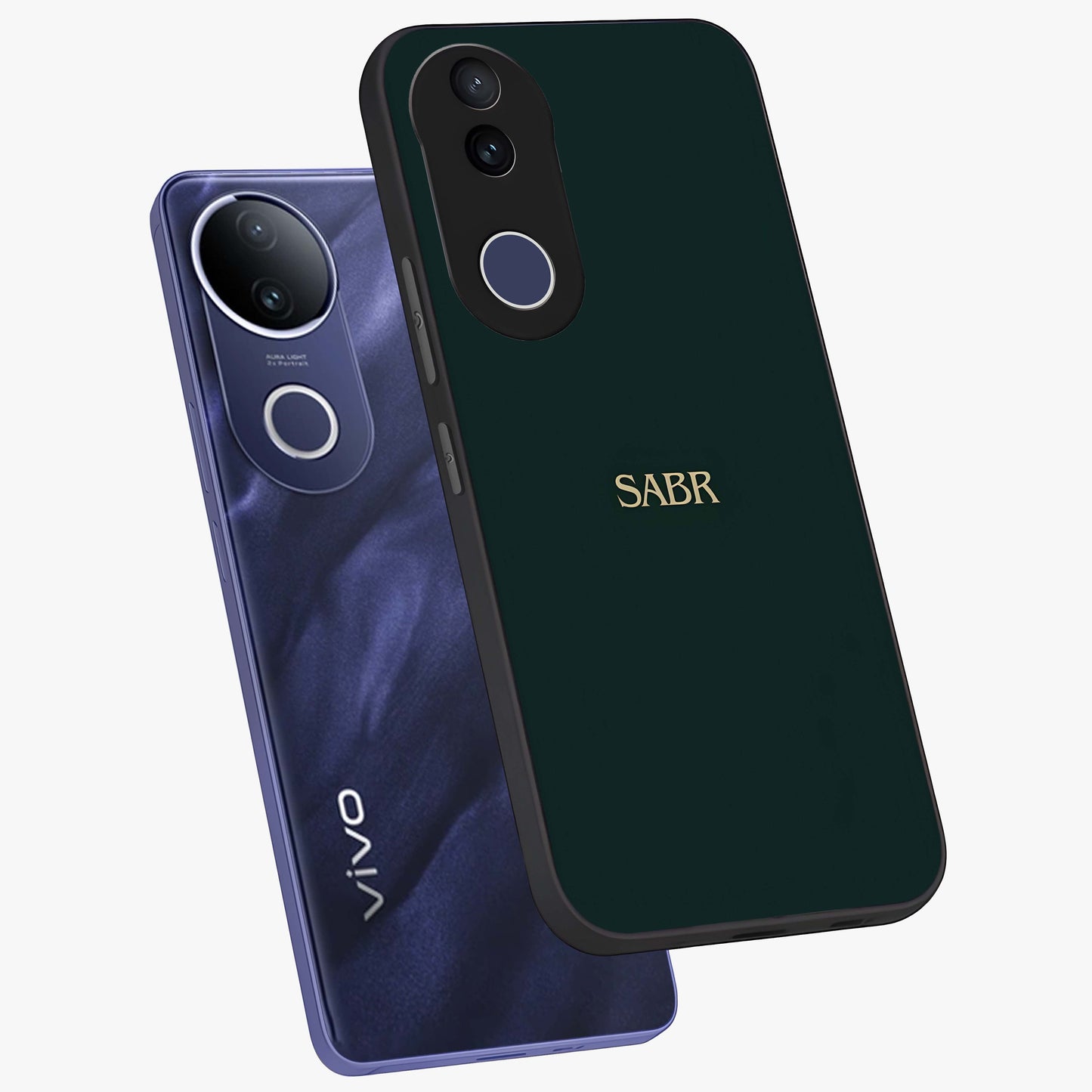 Sabr Minimal Patience Glass Case displayed in angled mockup highlighting simple inspirational design with clean aesthetic style.