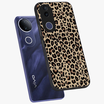 Savage Chic Pattern Glass Case displayed in angled mockup highlighting bold fashion inspired design with chic aesthetic.