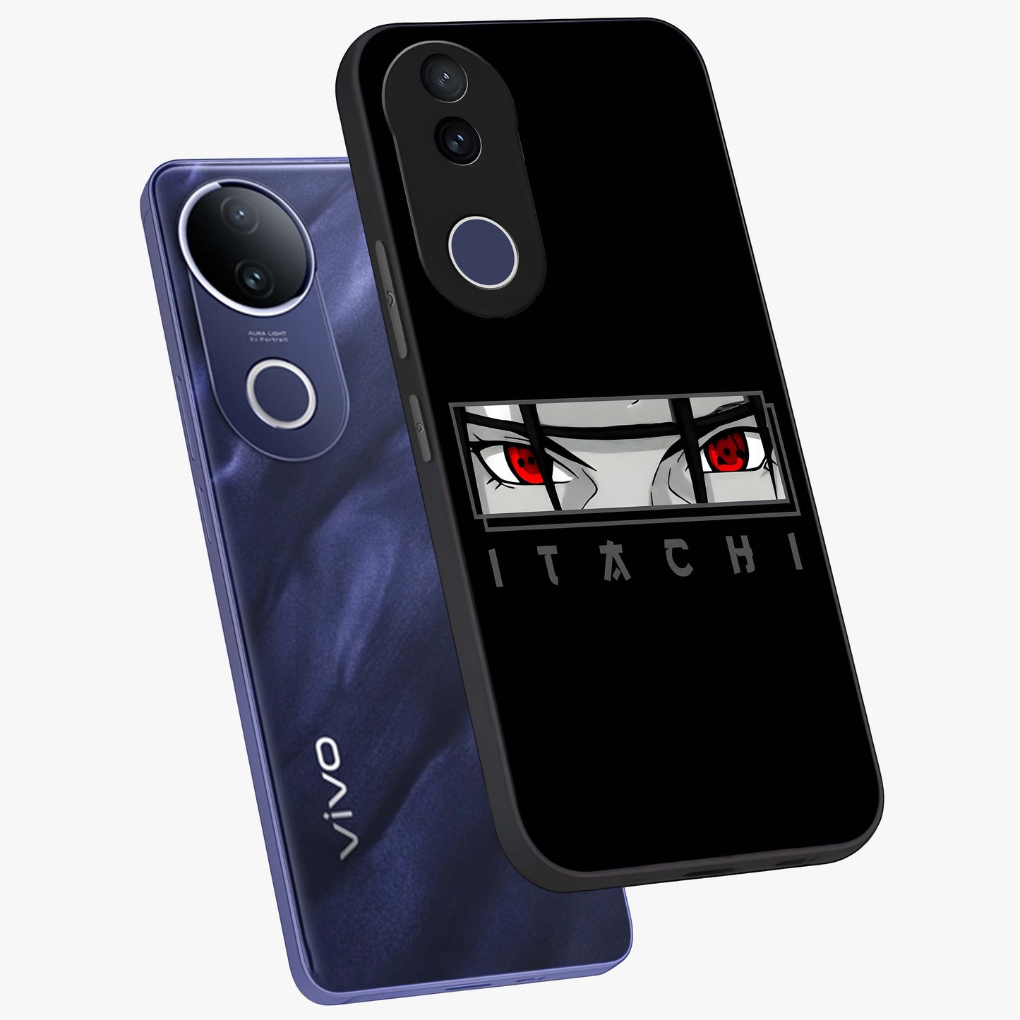 Scarlet Gaze Dominance Glass Case displayed in angled mockup highlighting intense visual design with bold scarlet aesthetic.