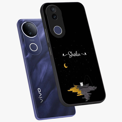 Silent Night Row Glass Case displayed in angled mockup highlighting peaceful evening design with dreamy night aesthetic.