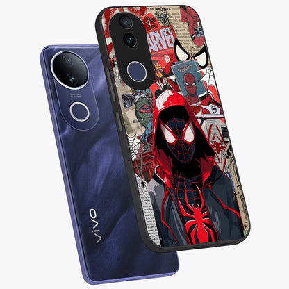 Spider Collage Street Glass Case displayed in angled mockup highlighting dynamic street style collage design with comic aesthetic.