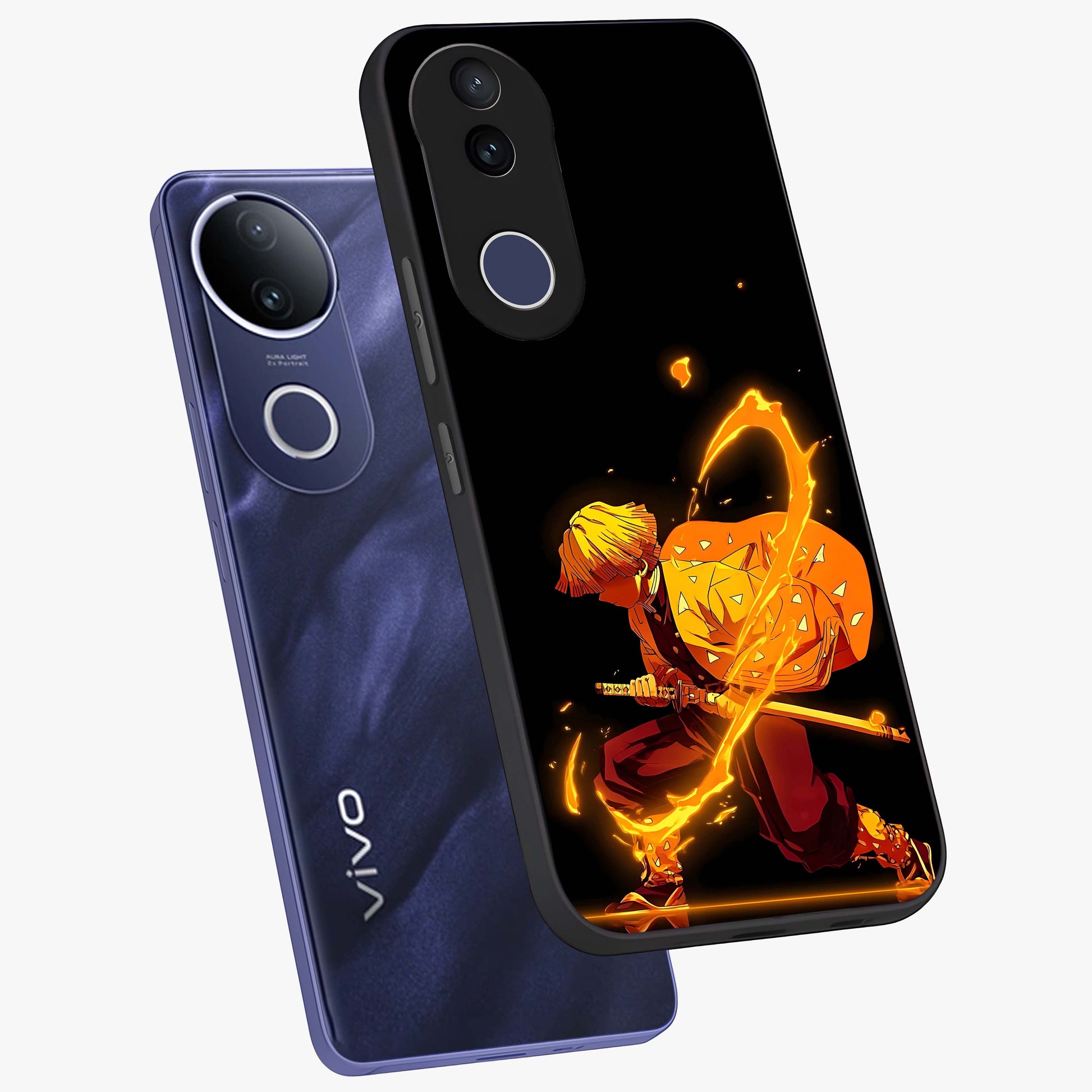 Thunder Flame Execution Glass Case displayed in angled mockup highlighting dramatic fire themed design with intense fantasy aesthetic.