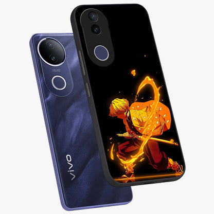 Thunder Flame Execution Glass Case displayed in angled mockup highlighting dramatic fire themed design with intense fantasy aesthetic.