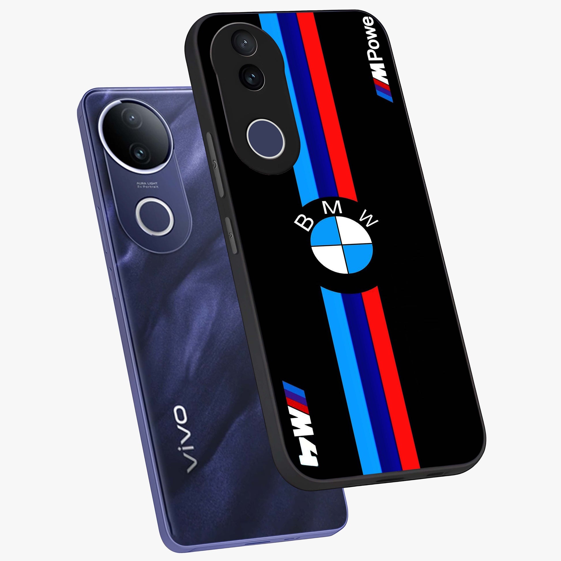 Turbo BMW Beast Glass Case displayed in angled mockup highlighting sleek racing car design with bold automotive aesthetic.
