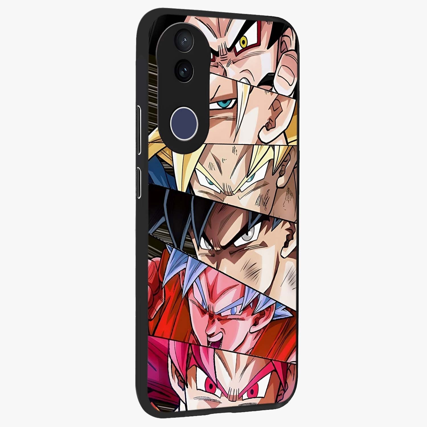 Anime Character Glass Case upright view showcasing expressive anime artwork with bold graphic style.