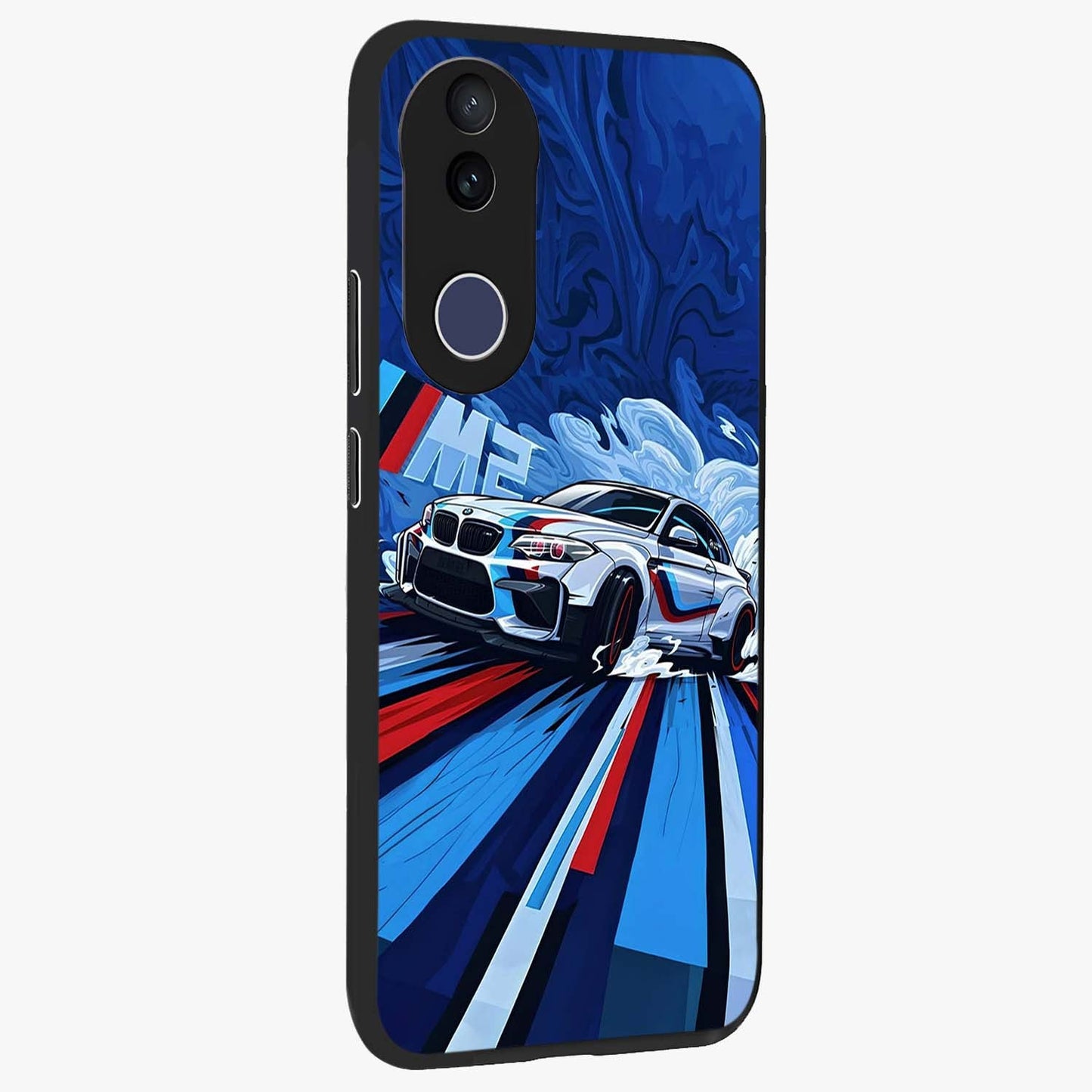 Drift Power Rush Glass Case upright view showcasing high speed racing artwork with bold automotive theme.