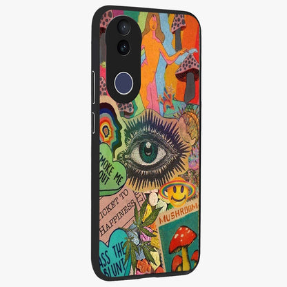 Mystic Eye Wonderland Glass Case upright view showcasing symbolic eye artwork with mysterious fantasy theme.