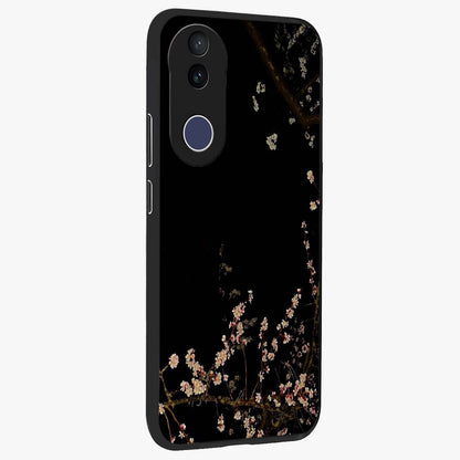 Petal Moon Light With Custom Name Glass Case upright view showcasing elegant floral moon artwork with personalized aesthetic.