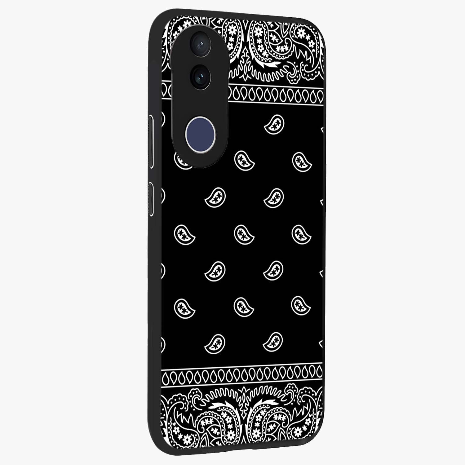 Retro Rebel Threads Glass Case upright view showcasing stylish vintage artwork with bold retro theme.