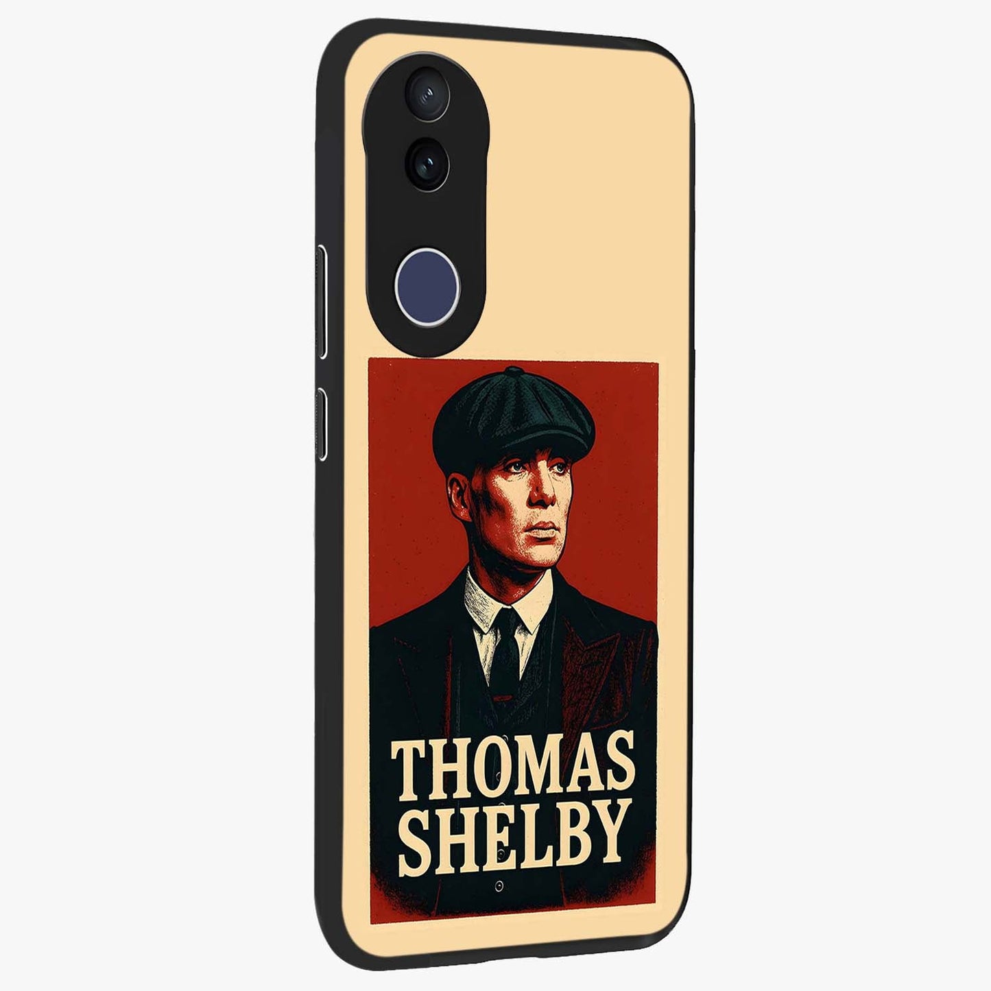 Vintage Mafia Authority Glass Case upright view showcasing dramatic vintage artwork with iconic authority theme.
