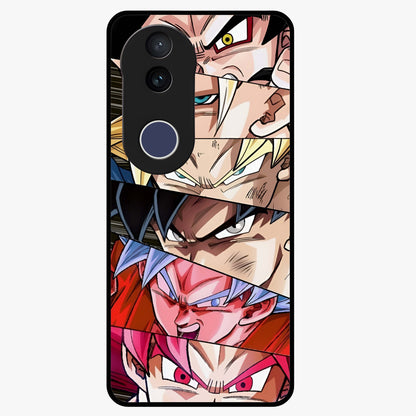 Anime Character Glass Case showing flat back view with vibrant anime artwork and glossy glass finish.