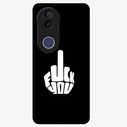Rebel Mode On Glass Case showing flat back view with bold rebellious typography artwork and glossy glass finish.