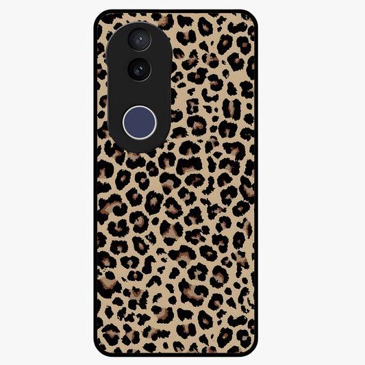 Savage Chic Pattern Glass Case showing flat back view with stylish patterned artwork and glossy glass finish.