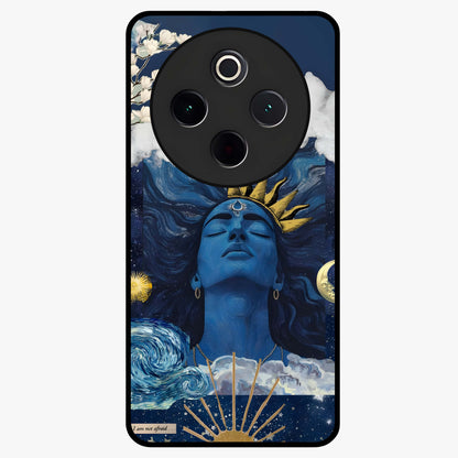 Aesthetic Lord Shiva Glass Case showing flat back view with divine Shiva artwork and glossy glass finish.