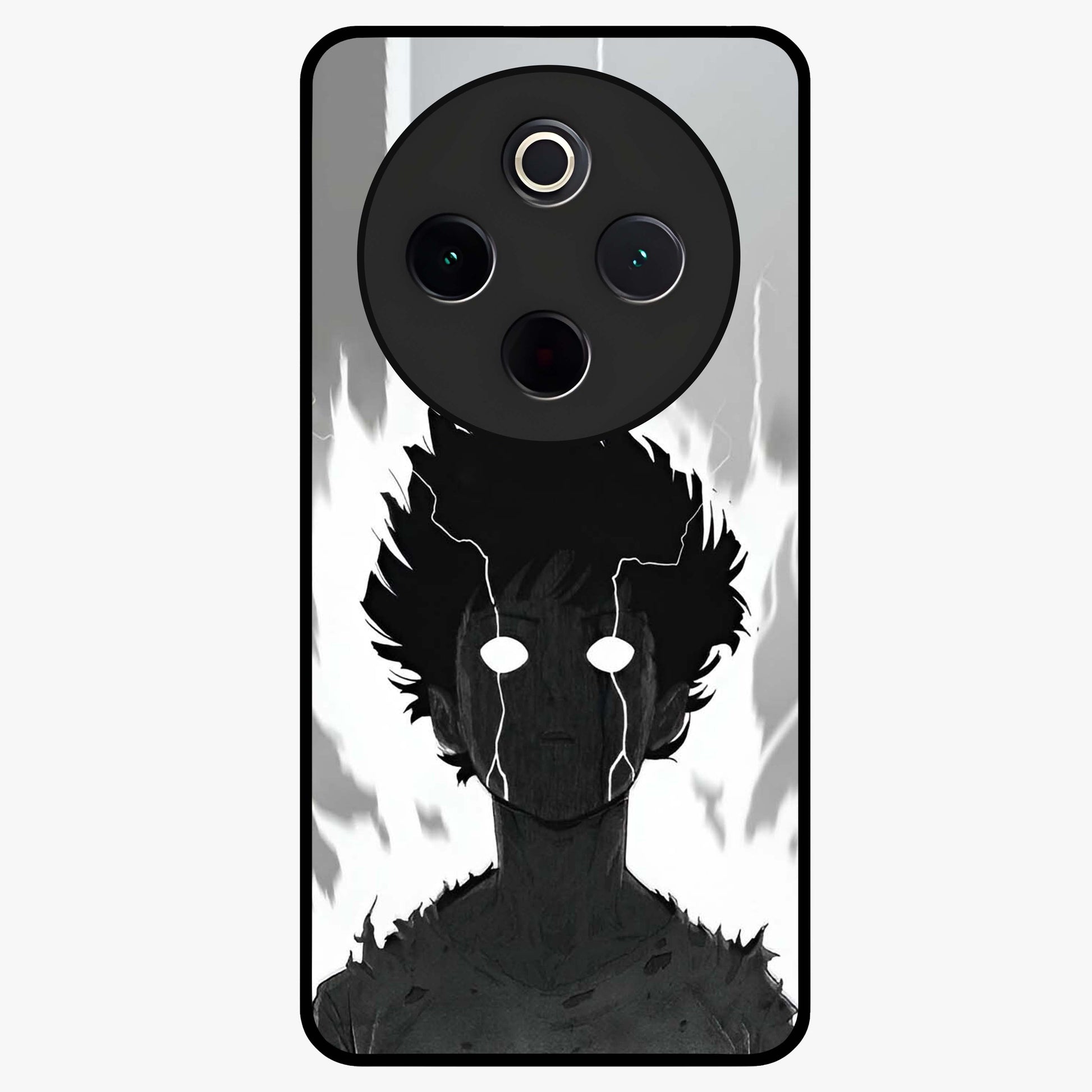 Awakened Inner Rage Glass Case showing flat back view with intense artistic artwork and glossy glass finish.