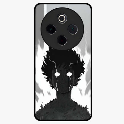 Awakened Inner Rage Glass Case showing flat back view with intense artistic artwork and glossy glass finish.