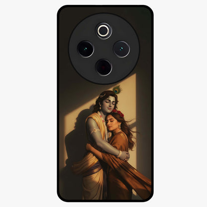 Divine Eternal Love Glass Case showing flat back view with spiritual love themed artwork and glossy glass finish.