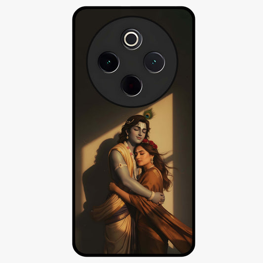 Divine Eternal Love Glass Case showing flat back view with spiritual love themed artwork and glossy glass finish.