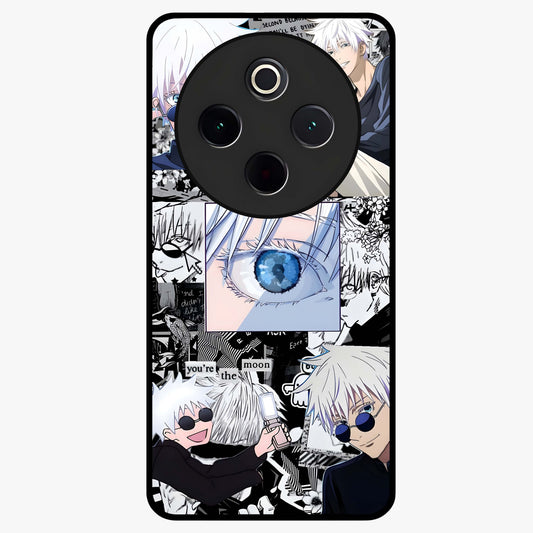 Infinity Sorcerer Chaos Glass Case showing flat back view with mystical sorcerer themed artwork and glossy glass finish.