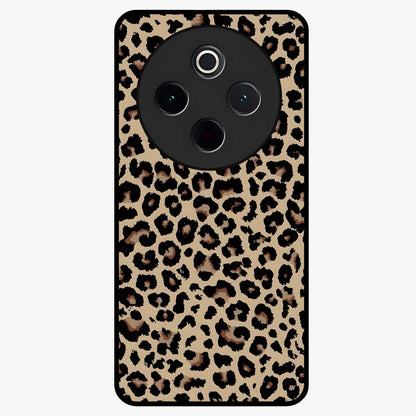 Savage Chic Pattern Glass Case showing flat back view with stylish patterned artwork and glossy glass finish.