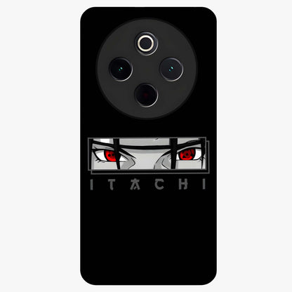 Scarlet Gaze Dominance Glass Case showing flat back view with striking red themed artwork and glossy glass finish.