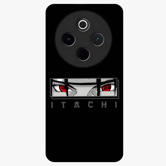 Scarlet Gaze Dominance Glass Case showing flat back view with striking red themed artwork and glossy glass finish.