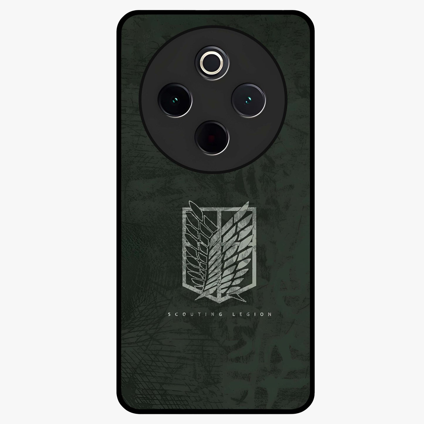 Wings Of Freedom Glass Case showing flat back view with symbolic wings artwork and glossy glass finish.