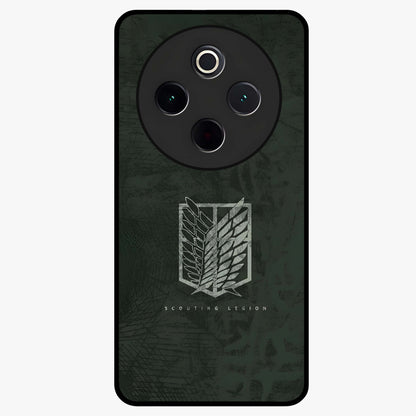 Wings Of Freedom Glass Case showing flat back view with symbolic wings artwork and glossy glass finish.