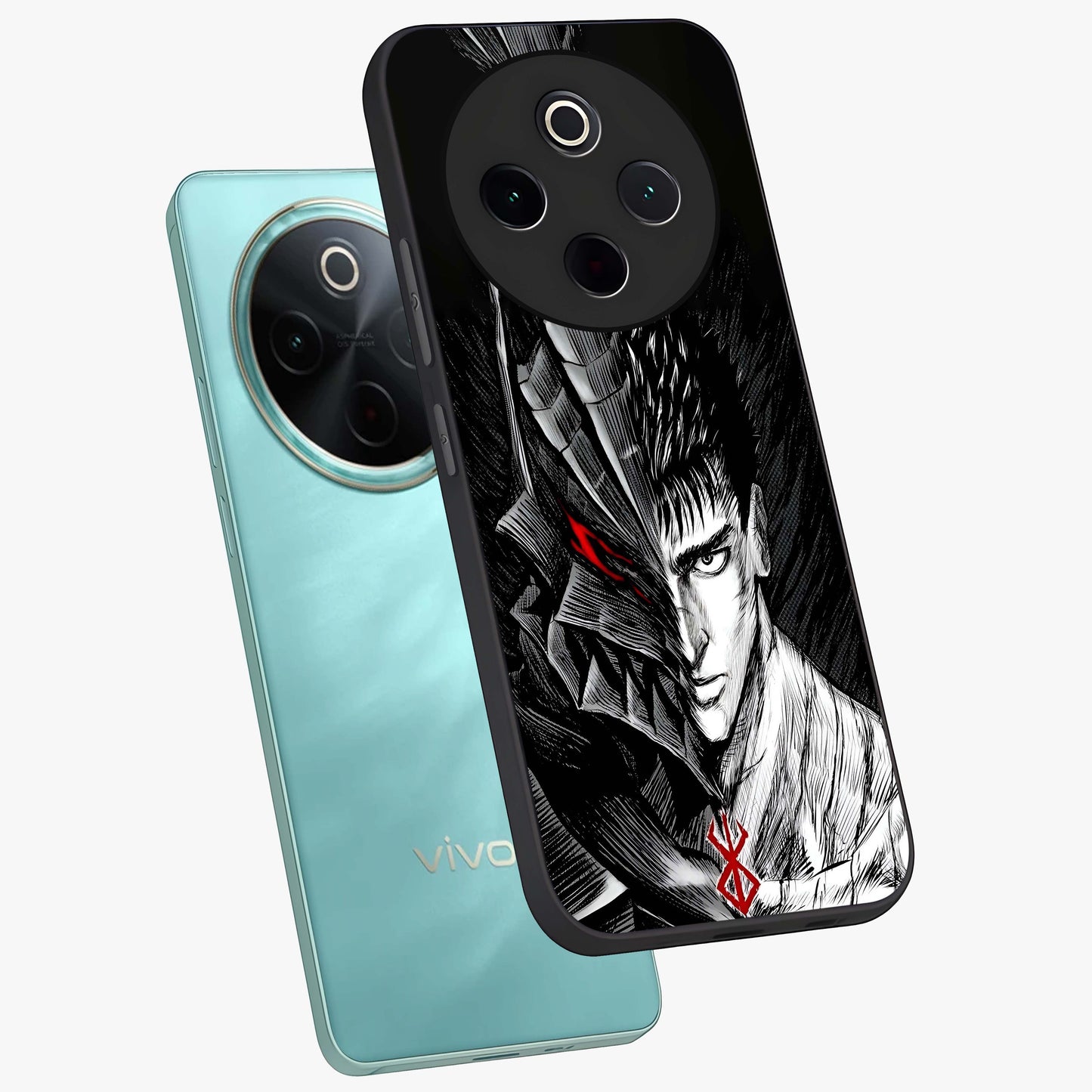 Berserker Blood Oath Glass Case displayed in angled mockup highlighting dark fantasy graphic design and powerful theme.