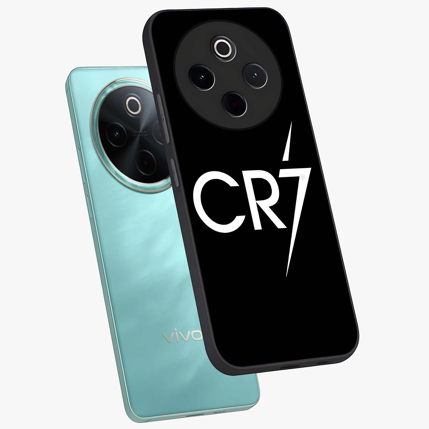 Cr7 Elite Strike Glass Case displayed in angled mockup highlighting powerful sports graphic with bold athletic theme.
