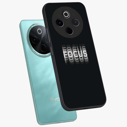 Focus Mode On Glass Case displayed in angled mockup highlighting clean minimal text artwork with modern aesthetic style.