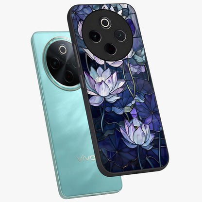 Gloss Petal Rush Glass Case displayed in angled mockup highlighting vibrant petal design with elegant floral aesthetic.