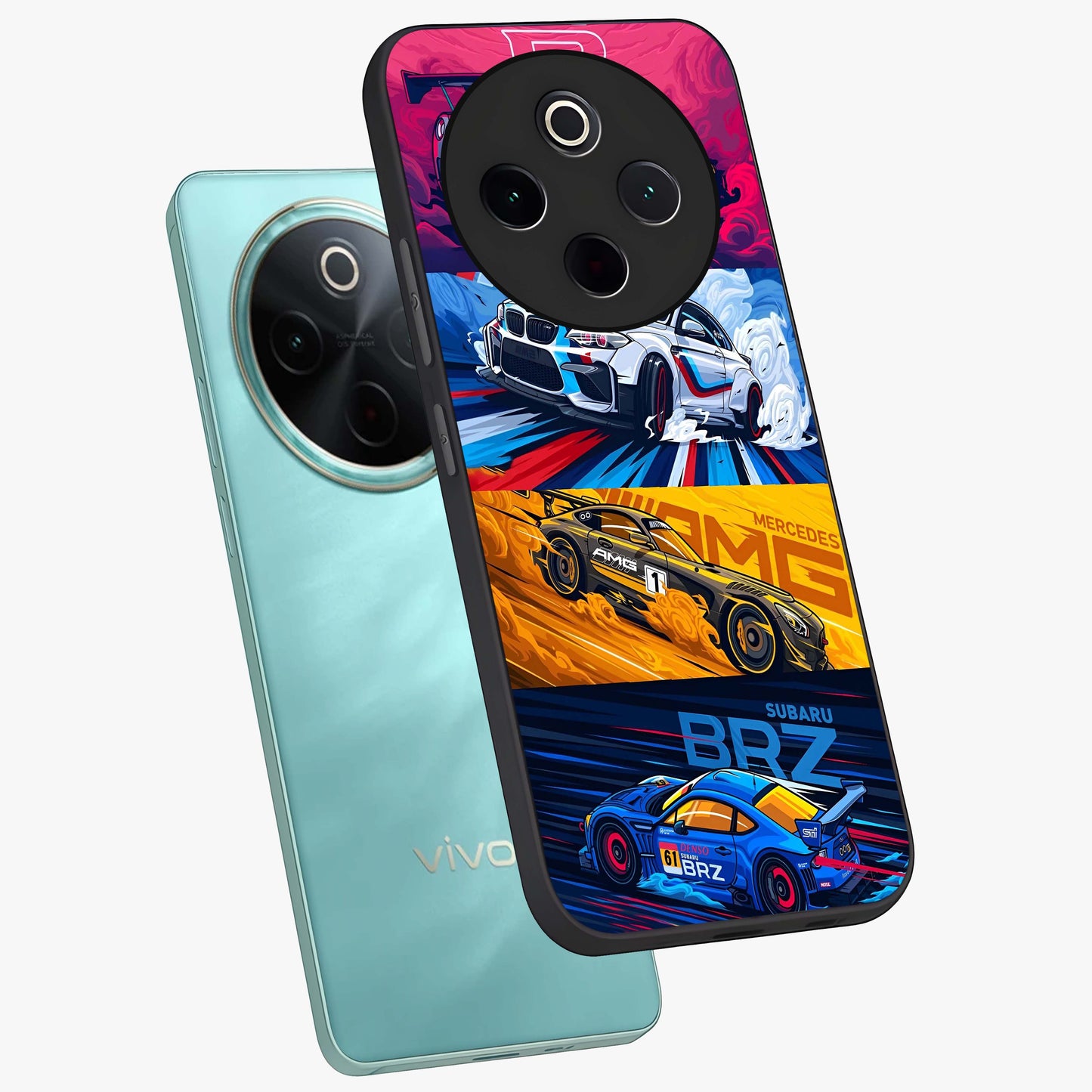 JDM Sports Car Glass Case displayed in angled mockup highlighting sleek Japanese racing car design with automotive aesthetic.