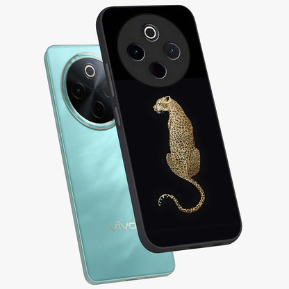 Regal Leopard Glass Case displayed in angled mockup highlighting powerful animal illustration with stylish wild aesthetic.