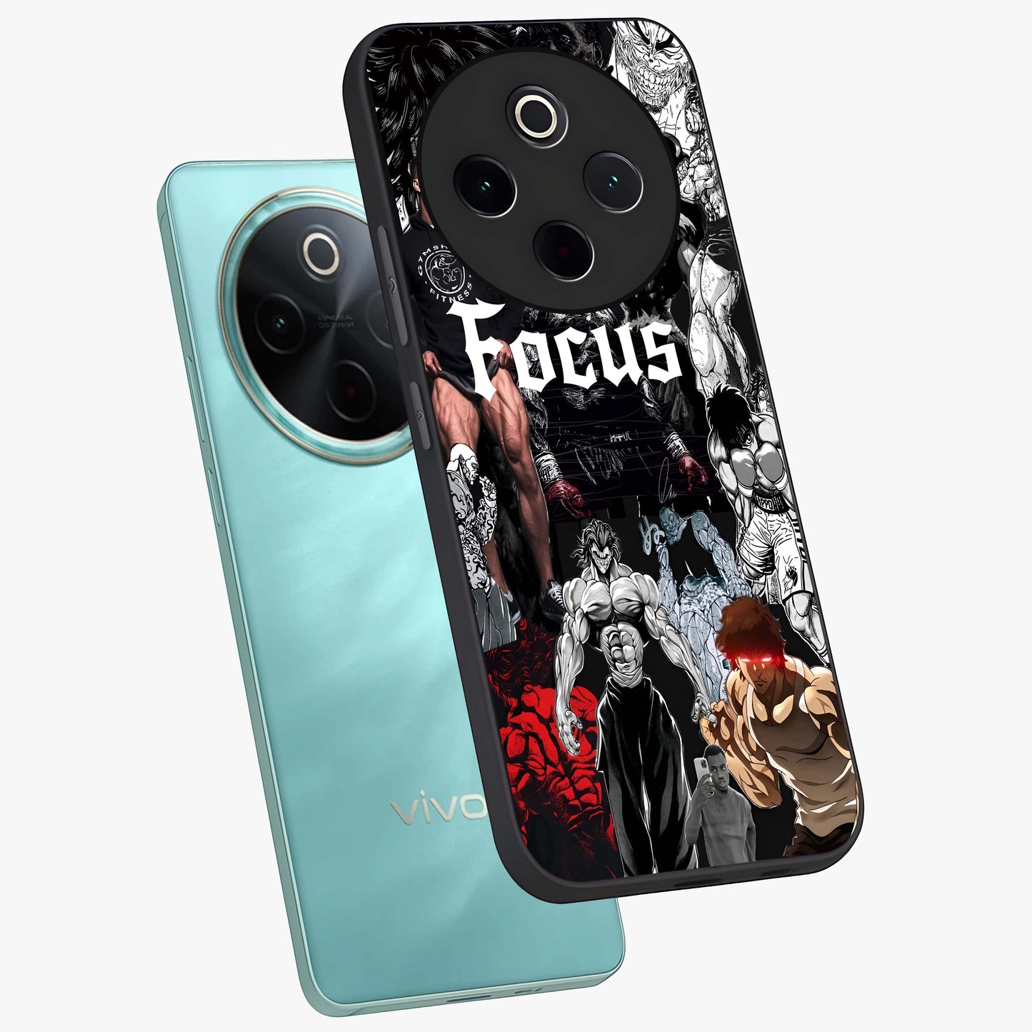 Relentless Power Focus Glass Case displayed in angled mockup highlighting bold statement design with modern aesthetic style.