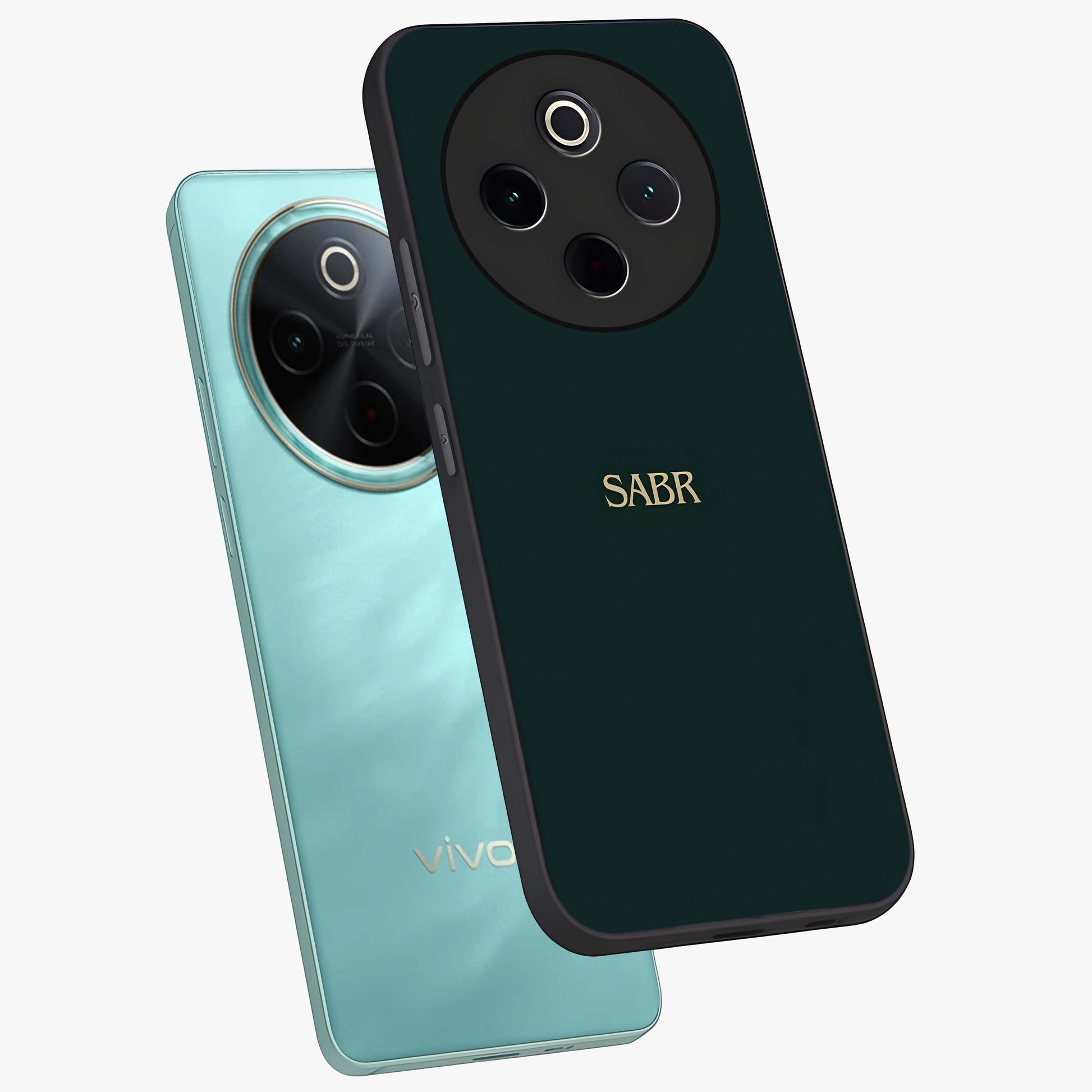 Sabr Minimal Patience Glass Case displayed in angled mockup highlighting simple inspirational design with clean aesthetic style.