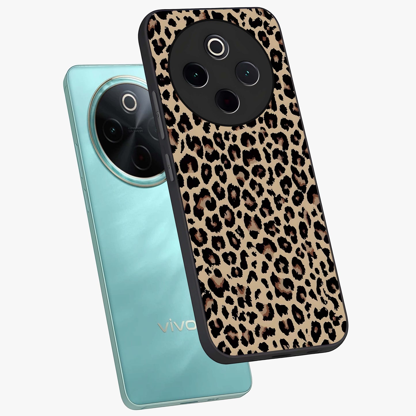Savage Chic Pattern Glass Case displayed in angled mockup highlighting bold fashion inspired design with chic aesthetic.