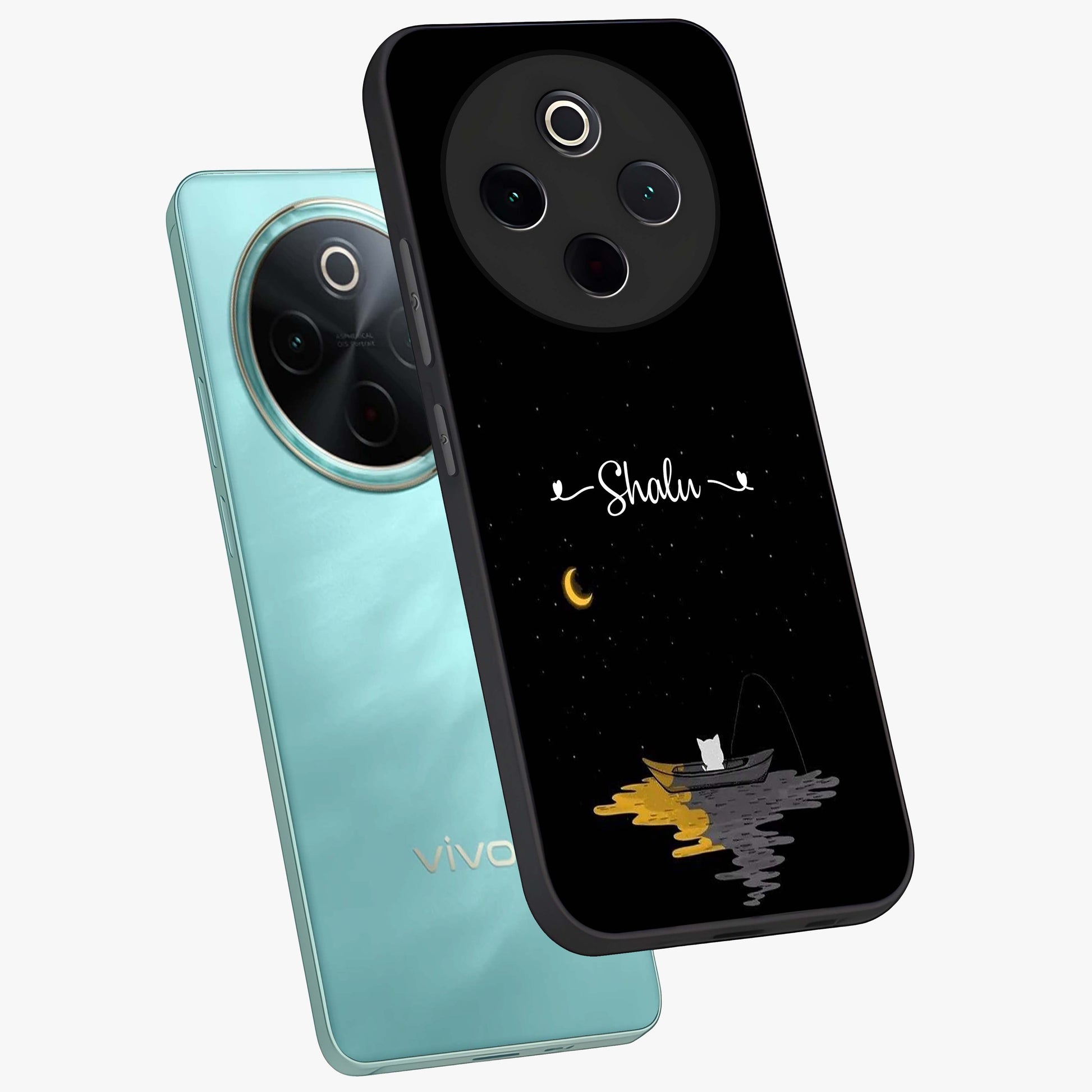 Silent Night Row Glass Case displayed in angled mockup highlighting peaceful evening design with dreamy night aesthetic.