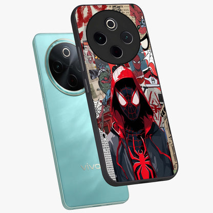 Spider Collage Street Glass Case displayed in angled mockup highlighting dynamic street style collage design with comic aesthetic.