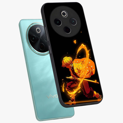 Thunder Flame Execution Glass Case displayed in angled mockup highlighting dramatic fire themed design with intense fantasy aesthetic.