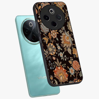 Vintage Floral Dream Glass Case displayed in angled mockup highlighting elegant vintage flower design with soft aesthetic style.