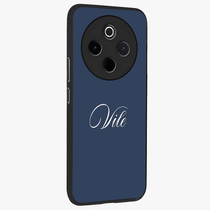 Blue Vintage Floral Pattern Glass Case displayed in angled mockup highlighting classic blue floral pattern and retro aesthetic design.