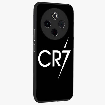Cr7 Elite Strike Glass Case upright view showcasing energetic football inspired design with modern sports aesthetic.