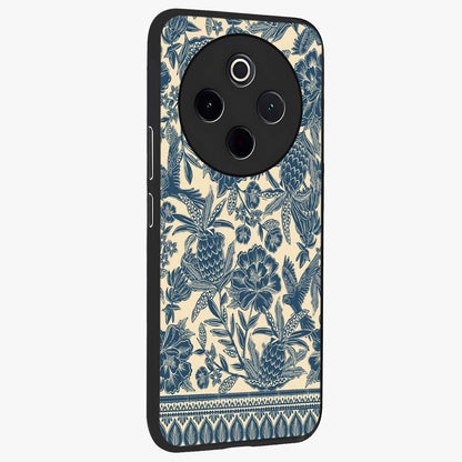 Heirloom Wild Bloom Glass Case upright view showcasing delicate wildflower artwork with timeless floral theme.