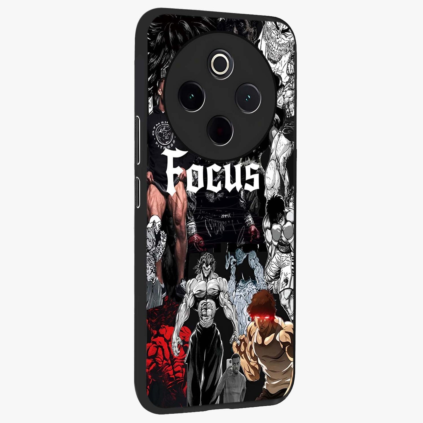 Relentless Power Focus Glass Case upright view showcasing strong inspirational artwork with powerful focus theme.