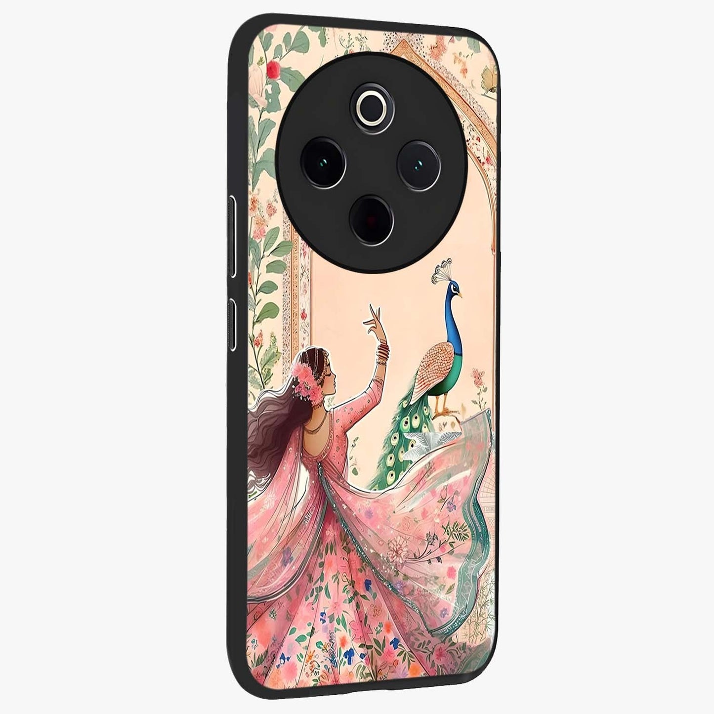 Royal Grace Muse Glass Case upright view showcasing stylish artistic artwork with sophisticated royal theme.